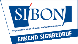 Sign Vision Reclame, voor beletteren en bestickering, is een erkend bedrijf en aangesloten bij Sibon.